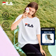 FILA 斐樂(lè )官方情侶針織短袖衫2026春新款時(shí)尚休閑簡(jiǎn)約涼感純棉T恤 云菇白-WT L 175/96A/L