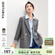 尚都比拉氣質(zhì)通勤職業(yè)小西裝女秋季百搭高級感西服休閑外套 灰色 S 