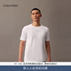 Calvin Klein運動(dòng)【吸濕速干】夏季男士戶(hù)外休閑ck跑步健身透濕短袖T恤上衣 100-月光白 M