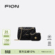 菲安妮（FION）新款菱格紋方形包包旅行斜挎包鏈條包生日禮物 黑色
