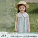 OAK FAMILY夏季娃娃領(lǐng)無(wú)袖連衣裙女寶寶裙子天絲連身裙新品童裝 小鈴蘭 90 cm