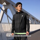 adidas防風(fēng)跑步運動(dòng)修身連帽夾克外套男裝秋季阿迪達斯 黑色   L