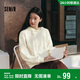 森馬（Semir）森柔|衛衣女春季繡花連帽寬松分割上衣女生系套頭衫101125116004