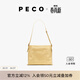 PECO城市系列Hobo包春夏新款單肩軟皮水桶包斜挎大容量百搭托特包 中號蛋黃色頭層樹(shù)皮皺小牛