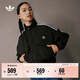 adidas三條紋短款休閑夾克外套女裝阿迪達斯官方三葉草   黑色   M