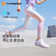 moodytiger女童涼感緊身褲26夏季新款兒童彈力透氣印花瑜伽褲|小云朵Air
