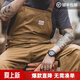 馬登工裝 復古卡其色背帶褲男阿美咔嘰經(jīng)典工裝帆布休閑褲男 杏黃色 XL