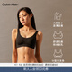 Calvin Klein內衣【無(wú)痕軟支撐系列】女ck舒適薄墊大胸顯小輕運動(dòng)背心文胸 UB1-太空黑 L