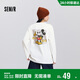 森馬（Semir）迪士尼合作系列長(cháng)袖T恤女春季中長(cháng)款寬松落肩上衣101125101003
