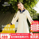 英氏（YEEHOO）女童連衣裙兒童公主裙中大童裝洋裝學(xué)院風(fēng)休閑時(shí)尚春裝  米白 160