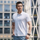 龍牙【滿2件-100】三代隱之云纖速干短袖POLO春夏時尚百搭純色透氣衫 白色 M (175/96A)