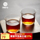 Hero 日式錘紋杯透明玻璃咖啡杯耐高溫茶杯防滑水杯手沖咖啡杯 90ml-日式錘紋杯-兩只裝