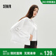 森馬（Semir）外套女秋短款蕾絲寬松蝙蝠袖棉麻立領(lǐng)2025小清新夾克10A525108002