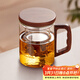 憶壺茶泡茶杯茶水分離杯水杯男士茶杯個(gè)人專(zhuān)用泡茶杯玻璃綠茶杯子 【特價(jià)沖量】400ML木語(yǔ)杯