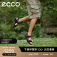 愛(ài)步（ECCO）戶(hù)外涼鞋男鞋 男士透氣魔術(shù)貼沙灘休閑鞋子 越野069564 黑色/灰色06956450034 40