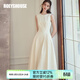 ROEYSHOUSE羅衣優(yōu)雅簡(jiǎn)約無(wú)袖連衣裙新款春裝女高級感氣質(zhì)大擺禮服裙子09928 米杏 M （建議拍前聯(lián)系客服確認哦）