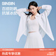 SIINSIIN防曬衣女新款寬松藍色外搭上衣外套薄款抗皺外穿防曬襯衫 冰感白 【冰皮抗皺 UPF值>200】 S 【適合80-120斤】