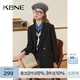 KBNE西裝外套女春秋咖色上衣 2025春季新款長(cháng)袖小個(gè)子休閑小西服 黑色 M