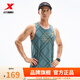 特步（XTEP）門(mén)店同款國人競速跑步運動(dòng)背心夏季新款無(wú)袖速干透氣上衣男 暗磚灰 L
