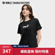 FILA斐樂(lè )大熊貓短袖T恤女秋新品修身純棉百搭運動(dòng)休閑上衣 正黑色-BK L 170/88A/L