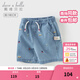 戴維貝拉（DAVE＆BELLA）男寶寶牛仔褲兒童五分褲新款小童夏天褲子男童休閑褲童褲 牛仔藍【現貨】 90 cm（建議身高80-90cm）