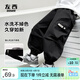 左西男童工裝褲兒童褲子2026春秋款純棉戶(hù)外休閑褲寬松長(cháng)褲 黑色 140