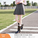 香影學(xué)院風(fēng)灰色百褶jk短裙女2026春季新款垂感顯瘦高腰a字半身裙 深灰 S 155/60A/85-95斤