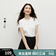 紅袖百搭休閑氣質(zhì)短袖T恤2025夏季新款女裝繡花圓領(lǐng)小眾正肩顯瘦上衣 本白001（尺碼偏小，建議拍大一碼） S