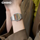 卡西歐（CASIO）男女同款小方塊復(fù)古百搭經(jīng)典款中性風(fēng)小方表簡約  耐用石英表 A168WEHA-9ADF
