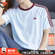 阿迪達斯（adidas）三葉草短袖男 26春新款運動(dòng)服純棉舒適透氣半袖跑步休閑圓領(lǐng)T恤 晶藍【柔軟親膚】【熱銷(xiāo)款】 M