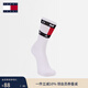 TOMMY JEANS男裝時(shí)尚潮流旗標字母提花舒適微彈商務(wù)休閑運動(dòng)中筒襪子 白色100 1雙 均碼 OS