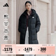 adidas 600蓬拒水保暖長(cháng)款鴨絨羽絨服男女冬季阿迪達斯官方輕運動(dòng)   黑色   S