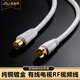 JSJ 有線電視線 高清數(shù)字閉路線 RF射頻線 電視TV機(jī)頂盒連接線 F頭英制螺紋信號線5米10米 一插一擰 1米
