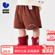 迷你巴拉男女童寶寶兒童休閑棉彈透氣褲子夏【吸濕速干短褲】 焦糖棕51103 【吸濕速干】 100