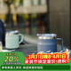 樂(lè )扣樂(lè )扣（LOCK&LOCK） 遇見(jiàn)咖啡杯保溫保冷桌面杯男女辦公水杯子390ML藍色LHC4218NVY