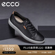 愛(ài)步（ECCO）休閑鞋 板鞋男鞋男士平底耐磨皮鞋低幫鞋子男 柔酷7號430004 HL 黑色43000401001 42