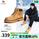 駱駝（CAMEL）復古馬丁靴經(jīng)典厚底增高情侶款戶(hù)外工裝大黃靴男鞋 G13W379132 金黃色(男款) 42