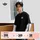 adidas經(jīng)典純棉運動(dòng)上衣圓領(lǐng)短袖T恤男女夏季阿迪達斯三葉草 黑色   L