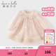 戴維貝拉（DAVE＆BELLA）2026春裝新款女寶寶連衣裙兒童網(wǎng)紗裙小童公主裙洋氣女童裙子 粉色【現貨】 120 cm（建議身高110-120cm）