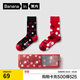 蕉內紅色計劃505C長(cháng)筒新疆棉襪子女士7A抗菌防臭本命馬年禮盒秋冬2雙