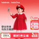 巴拉巴拉童裝兒童裙子女童連衣裙網(wǎng)紗針織2026春裝新款寶寶紅色公主裙甜美