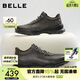 百麗厚底增高健步鞋男夏新抓紋牛皮戶(hù)外透氣休閑運動(dòng)鞋A2215CM5預售 灰色 40 (250mm)