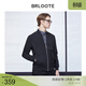 Brloote/巴魯特男士夾克時(shí)尚肌理條紋棒球領(lǐng)商務(wù)休閑茄克衫男外套新品 黑色 170/92A