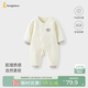 童泰嬰兒連體衣秋冬季純棉保暖寶寶衣服新生兒哈衣爬服睡衣白色73cm