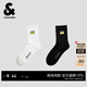 杰克·瓊斯（JACK&JONES）26年男裝春季BSQ聯(lián)名經(jīng)典刺繡舒適兩雙裝襪子中筒襪子22611Q027 A06本白色 M