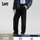 Lee寬松直筒經(jīng)典斜紋布抓絨男休閑褲 黑色 33
