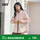 森馬（Semir）森柔|牛仔襯衫女春中長(cháng)款oversize落肩長(cháng)袖衣服格紋街頭襯衣 紅色調00366 M