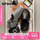 卡駱馳（CROCS）檀健次同款波波洞洞鞋舒適百搭男戶(hù)外沙灘鞋包頭拖鞋女鞋|207937 黑色-001 尺碼偏大，選小一碼 41 /42(260mm)