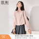 香影輕奢高級感襯衫女長(cháng)袖2026春季新款蕾絲拼接襯衣氣質(zhì)粉色上衣 銀牡丹色 S 155/80A/85-95斤