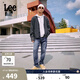 Lee25新品726標準中腰直筒丹寧回潮中藍色男牛仔褲